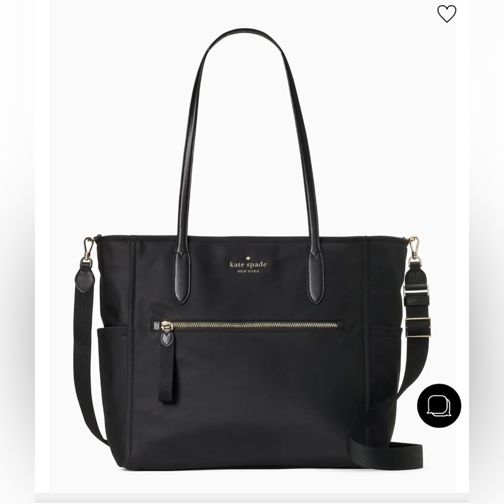 Brand New Black Kate Spade Chelsea Nylon Baby Diaper Bag